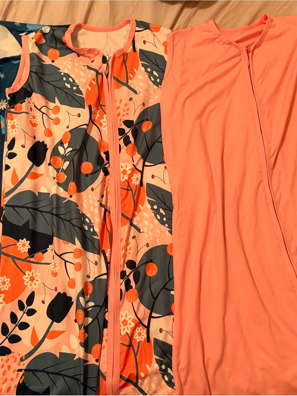 BSTOPPT Coral Floral & Solid Baby Sleep Sacks